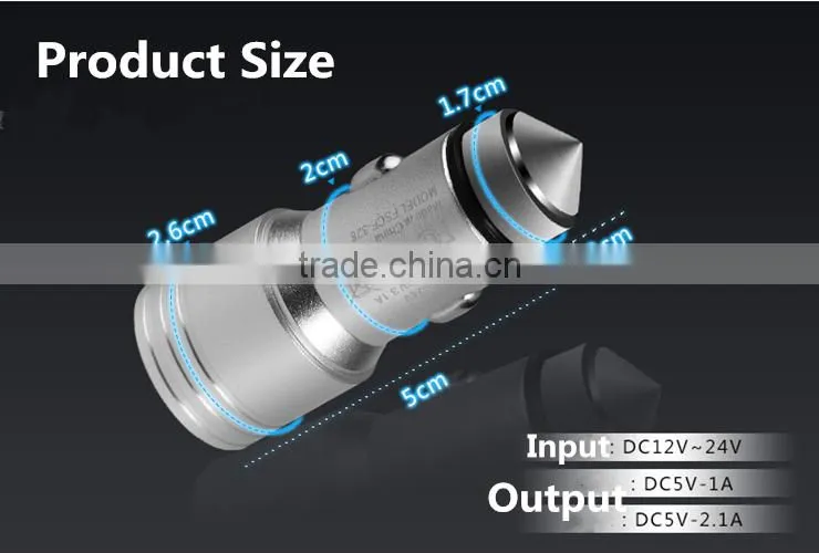 For indian market low price 12V 2A dual port USB car charger