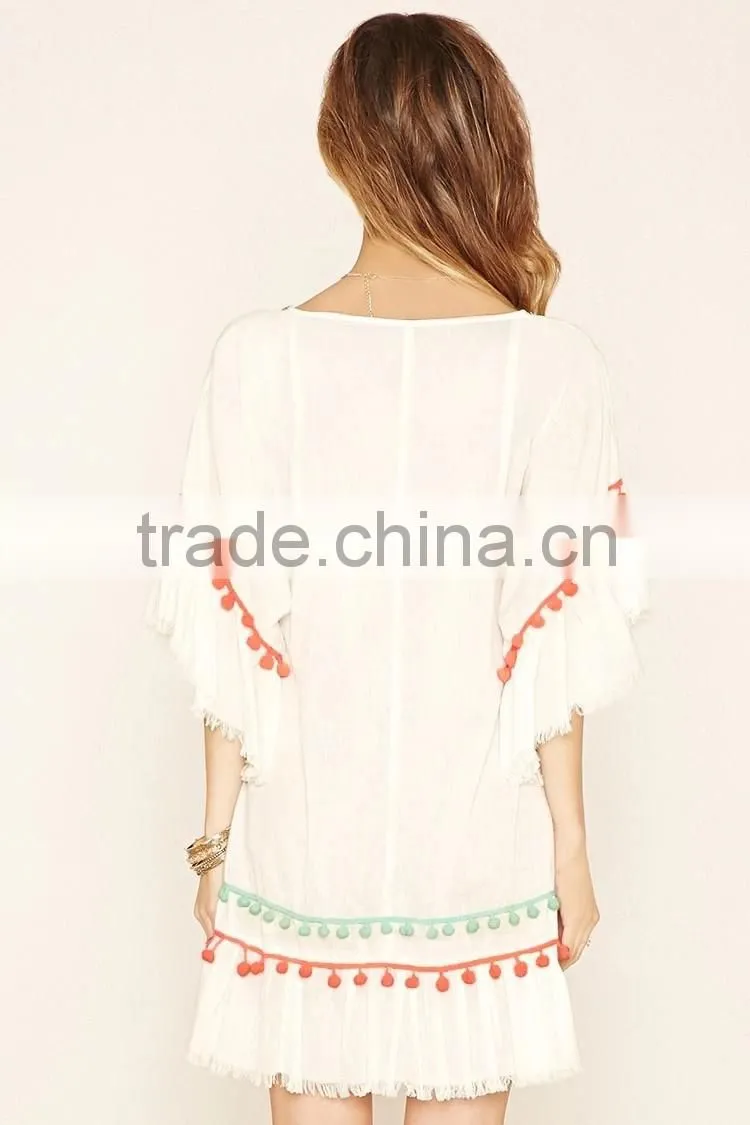 2016 New design White Z And L Europe Peasant Dress For Women