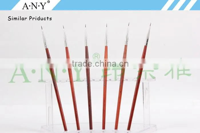 ANY Beauty Art Nails Design Rosewood Handle Sable Hair Nail Brush for Nail Art Drawing