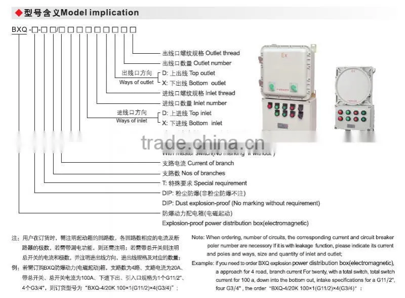 BXQ Exde Explosion proof power distribution panel from chinese gold supplier