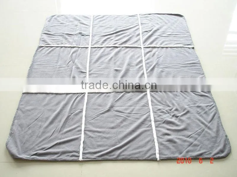 Polar fleece throw with soft ribbon