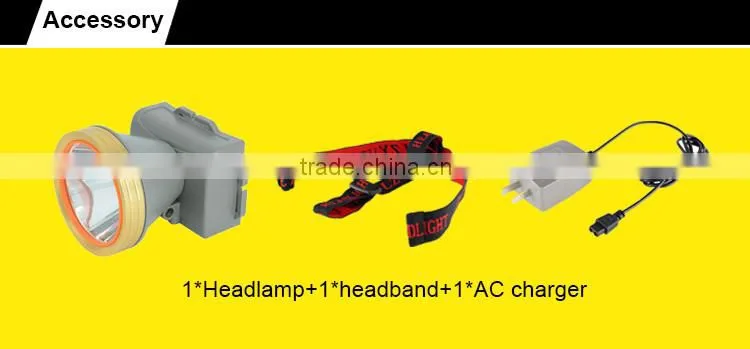 High level powerful led coal miners headlamp with lithium ion battery
