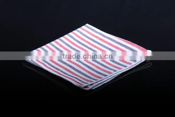 Classical High Quality Striped 100% Cotton Pocket Square