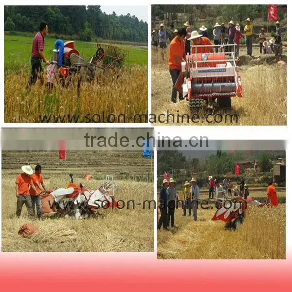 2014 Hot Selling Wheat and Rice Mini combine harvester with new designed appearance