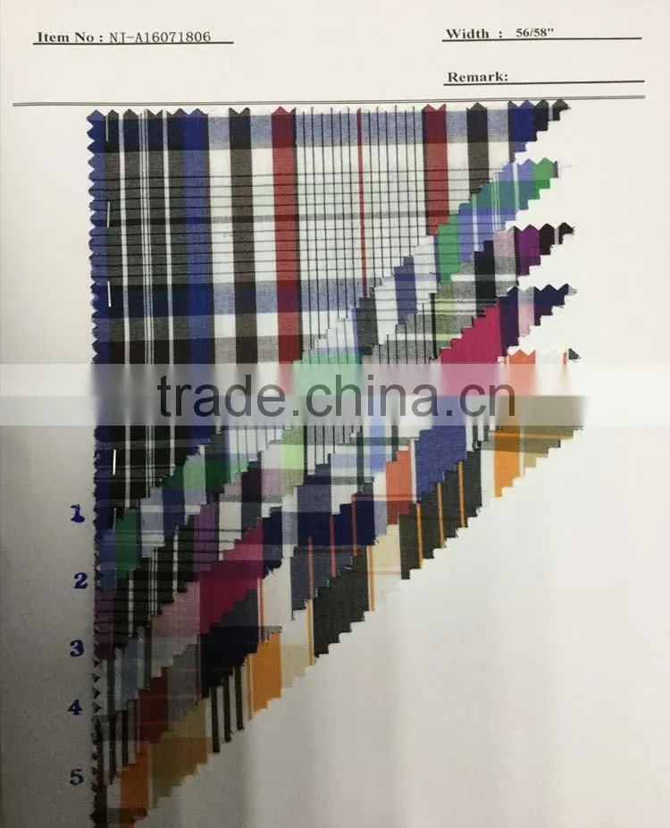 plain yarn dyed shirtting fabric in stock NJ-A16071803