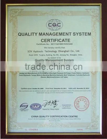 special hydraulic electric elevator pump for wrench