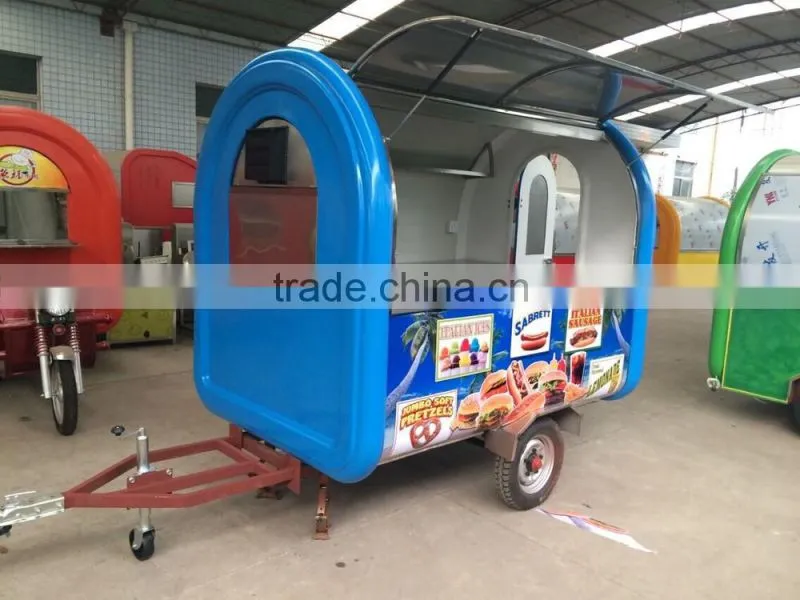 Popular in 2015 Food Vending Cart for sale with kitchen