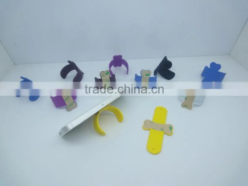 durable 3M sticker one touch silicone mobile stand