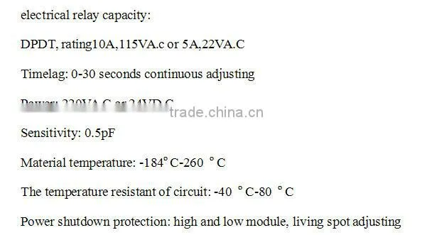 LC2000 RF admittance level controller for tank
