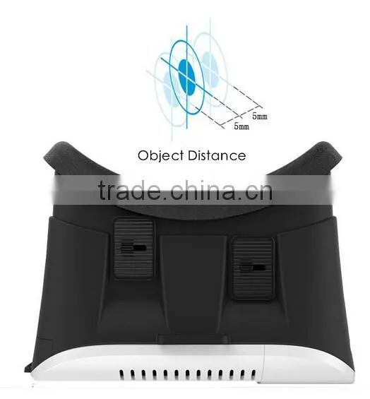 Adjustable waterproof cardboard google plastic for all cellphone size from 4.7-6.0 inch 3D video glasses