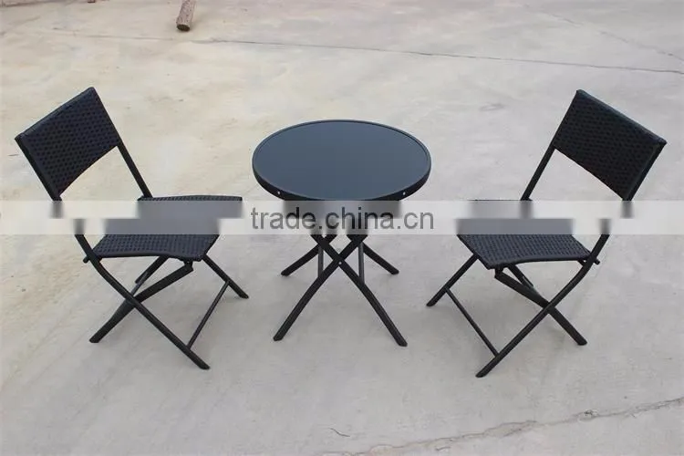3pcs SET POLY RATTAN BISTROSET- BALKONSET GARTENSET SITZGRUPPE NEU