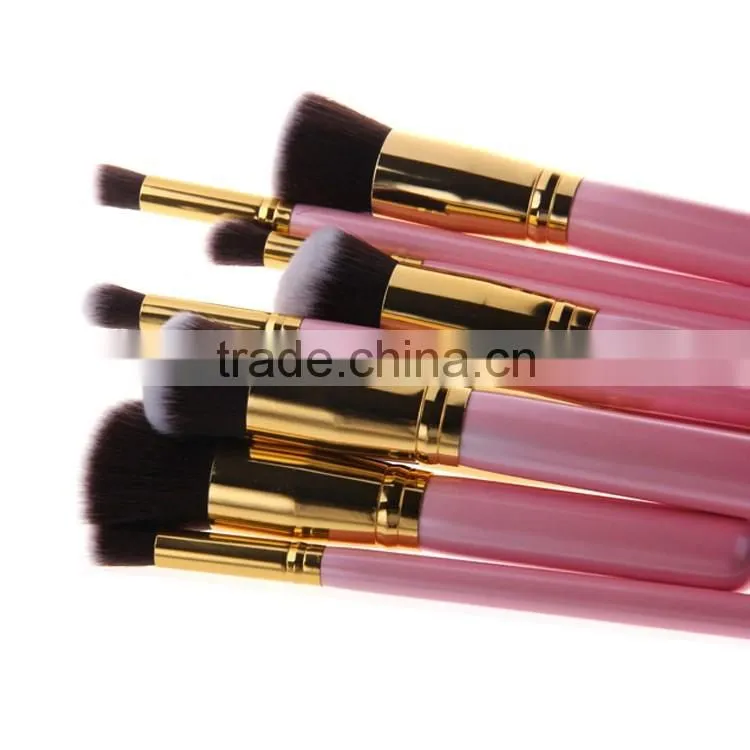 10Pcs Pro Makeup Blush Eyeshadow Blending Set Concealer Cosmetic Make Up Brushes Tool Eyeliner Lip Brushes