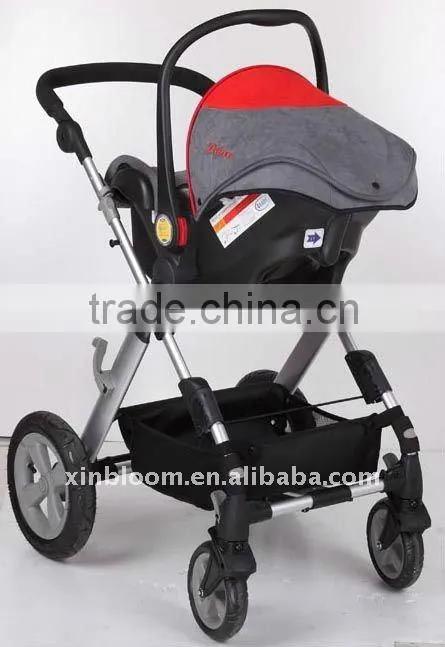 2015 pink baby prams 3 in 1 ,with big carrycot ,3position seat 5 point safety belt with 2 safet lock.
