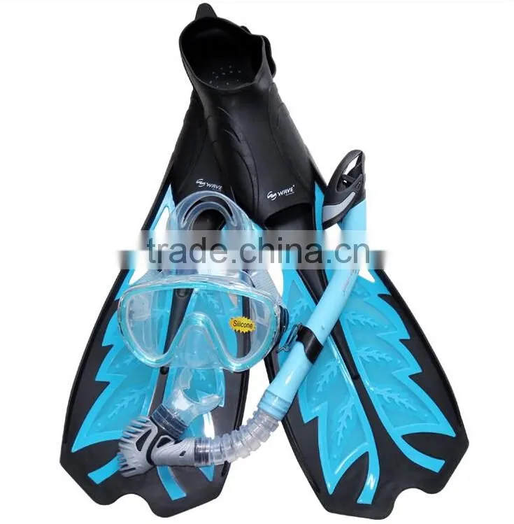 Cozy diving fins,diving mask and snorkel,silicone diving learning equipment