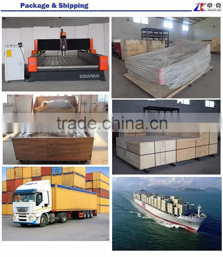 Heavy Duty Stone Engraving CNC Router 1300*2500mm With Yaskawa Servo Motor DSP Offline Control 5.5Kw Spindle ZK-1325