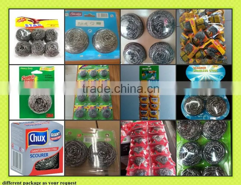 NEW year popular and hot sale stainless steel scourer for pot cleaning
