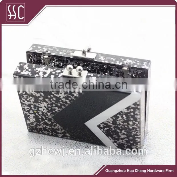 Guangzhou newest acrylic makeup box/clutch,acrylic clutch bag