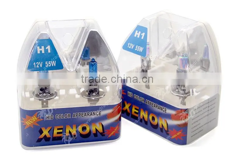 2016 Hot sale 12v 55w 7500k Super white h1 xenon super white plasma light bulb