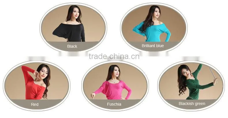2014 Wuchieal Wholesale Comfortable Modal Belly Dance Dress Costume for Practice in Winter and Autumn