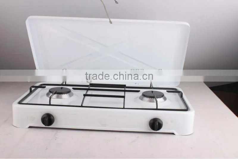 European table gas stove double burners