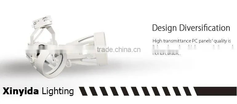 with CE RoHS Black/White/Silver housing clothing shop led luminaire track light