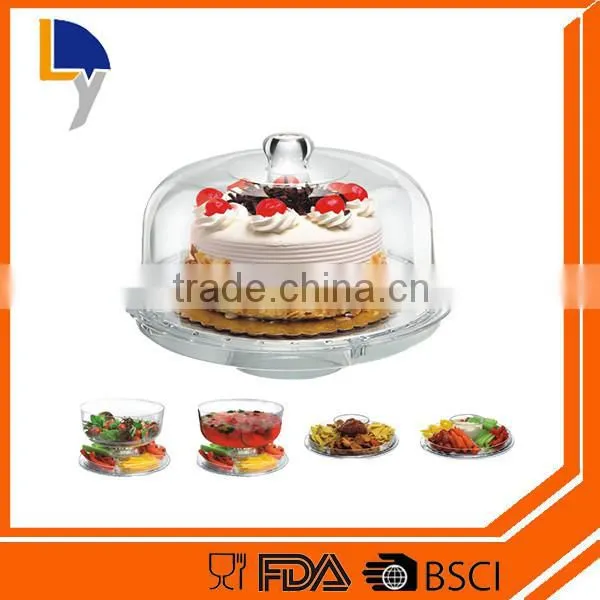 Factory Sale OEM Multifunctional Clear Cake Stand With Cake Dome