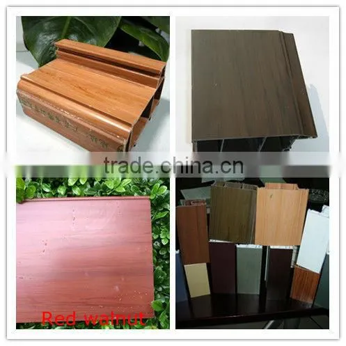 wooden color plastic extrusion for sliding window sash