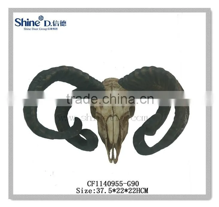 wall hanging artificial decorative resin animal head skull interior home decor
