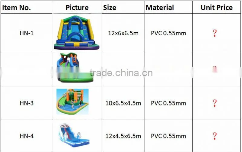 Cheap Commercial Grade Giant Inflatable Water Slide for Adult, Largest Inflatable Water slide