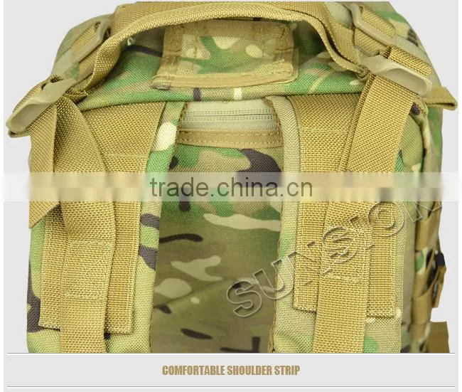 1000D waterproof fabric Military Tactical Backpack stitched with nylon