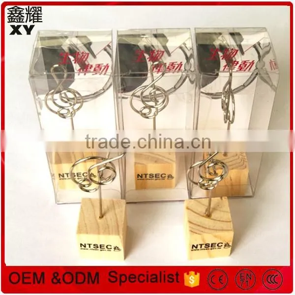 Golden color book shape paper metal clip for school