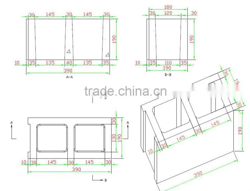 qtj4-26C concrete block making machine automatic, solid brick and hollow block making machine
