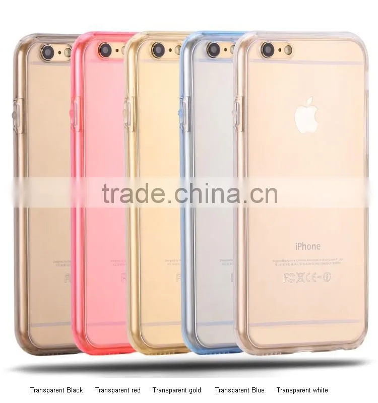 Ultra thin pc case slim case for iPhone 6 full cover tpu bumper case