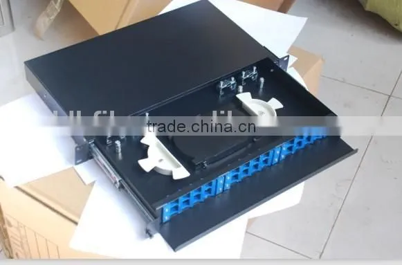 drawer trpy sliding fiber optic patch panel 24 ports,24 ports fiber optic terminal box