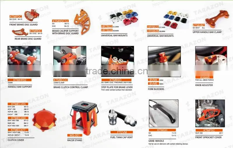 TARAZON brand high quality CNC KTM spare parts for offroad