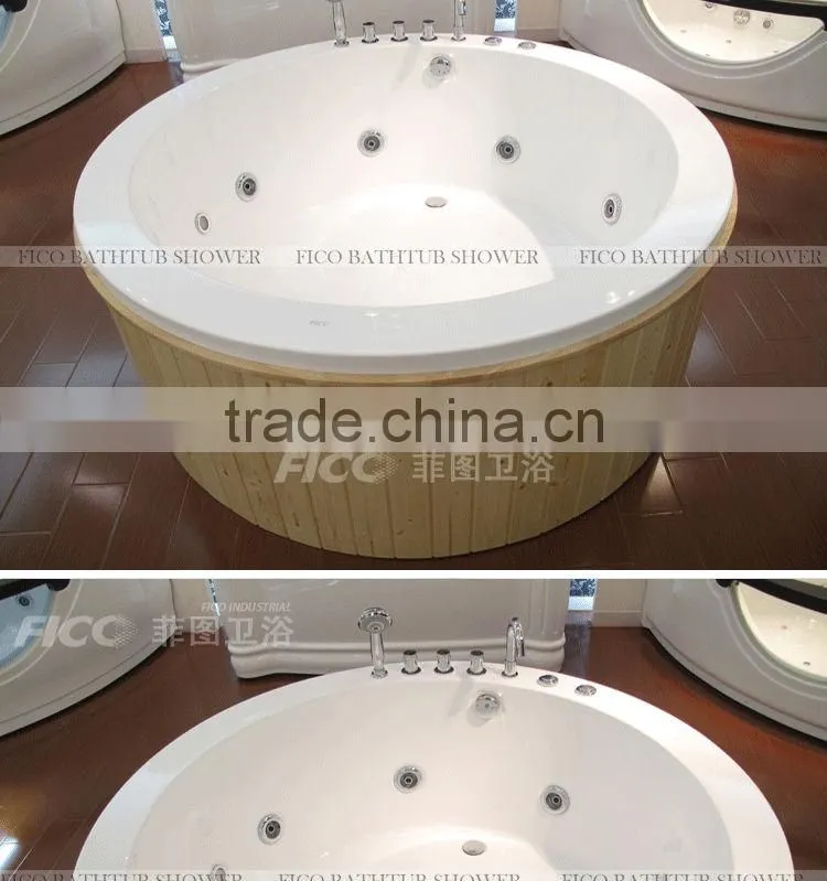 FC- WD 02, round wooden bathtub