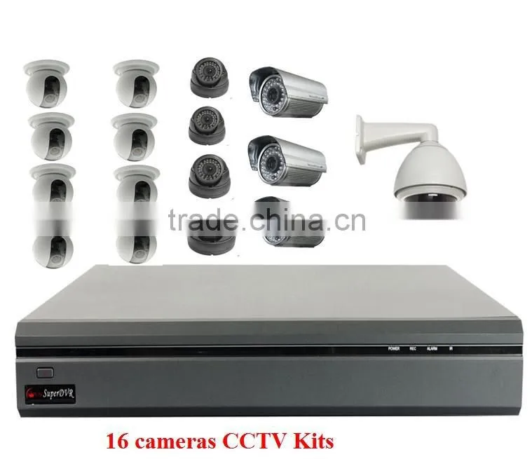 2014 16ch multi-language h 264 CCTV standalone cctv camera dvr kit