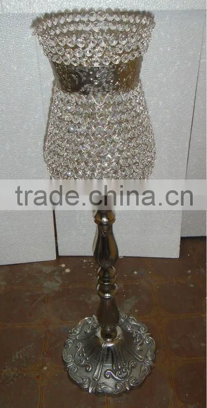 2016 hot product crystal beads candelabra wedding centerpieces