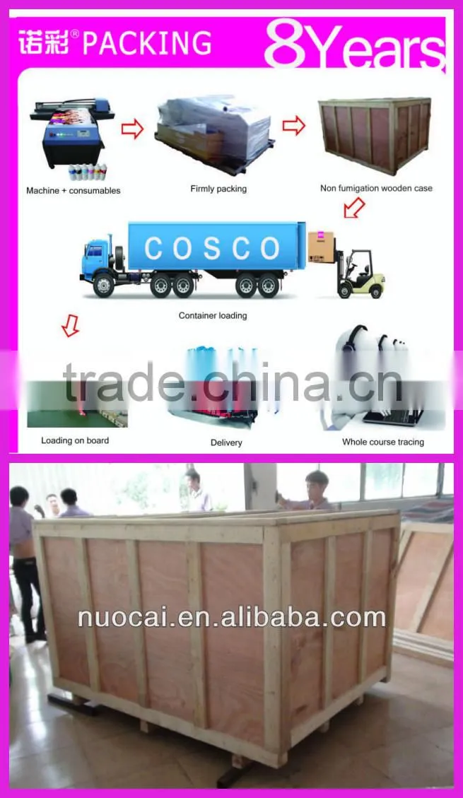 Pequena/A1 Format Glass Digital UV Printer NC-UV0612/Impresora digital UV por Vidrio/Imprimante UV numerique pour verre
