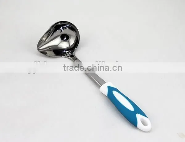new plastic corn handle stainless steel kitchen utensil gravy ladle tasting ladle