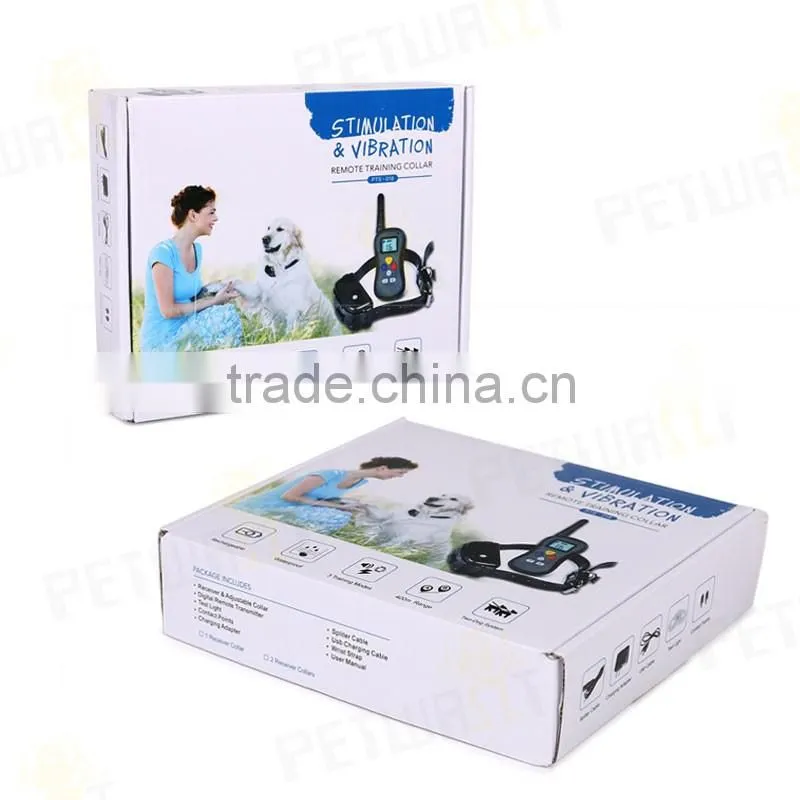Super simple rechargeable waterproof remote control electric no bark dog training shock collar