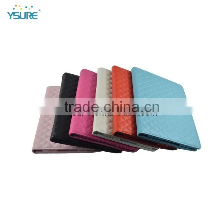 Light Blue Quilted Leather Case for Apple iPad Air with Stand