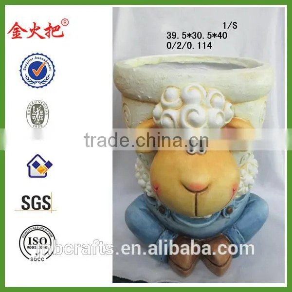 Promotional Magnesium oxide Magnesium oxide Sheep flower pot for sale