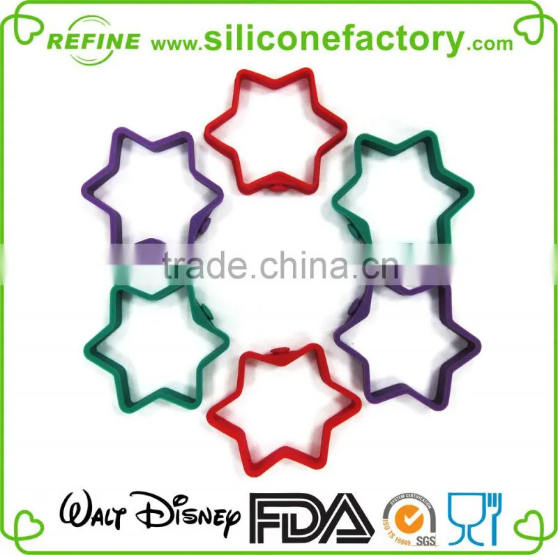 Eco-friendly food grade high quality double triangle shaped silicone egg ring