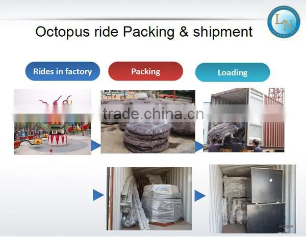 Outdoor kids amusement rides for sale! Lino amusement big octopus rides for sale