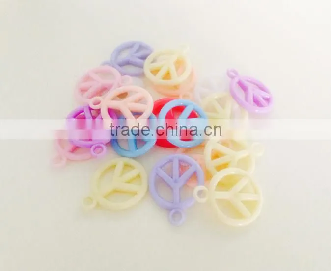 Fashion Trendy colourful round shape Wholesale Cheap Bead Rainbow Stripe Resin Bead For clothes Jewelry
