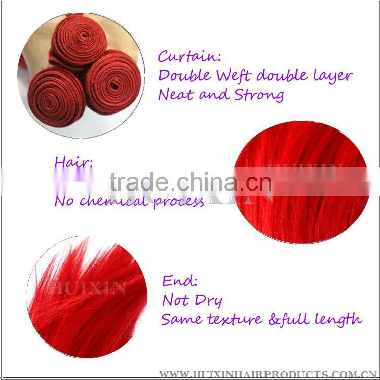 cartoon characters Red Hair,wine red weave,red closures