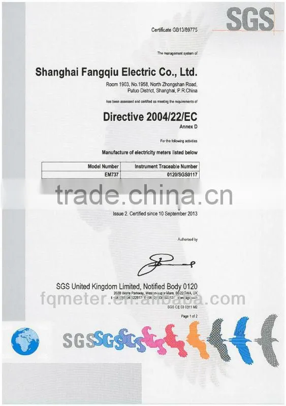 MID certificated CT connected 3 phase kWh meter