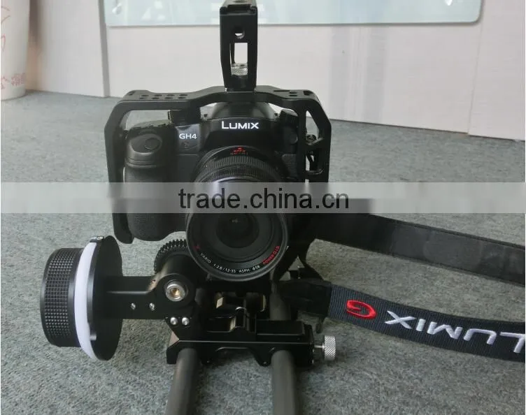 Pansonic GH4 dslr rig shoulder mount kit with detachable handle body case and 15mm system case
