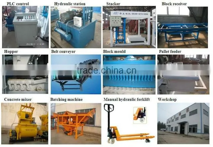 Huali Brand Hydraform Concrete Brick Making Machinery QT4-15